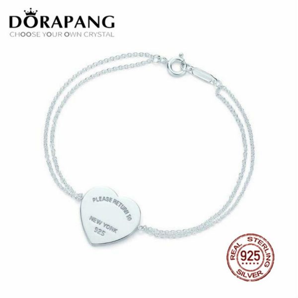 

2021 new 100% 925 sterling silver heart sign pendant simple design for women elegant fine jewelry 11, Black