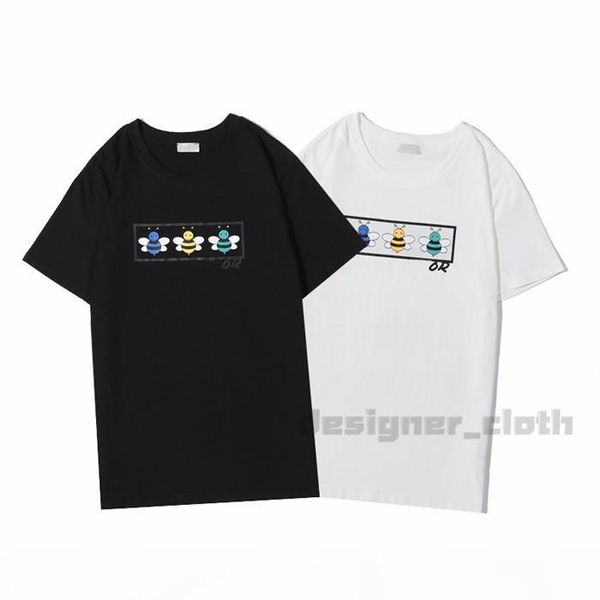 

мужская дизайнер футболка христианская мода мужчины повседневная футболка мужчина paris france street шорты рукава одежда футболки мультфиль, White;black