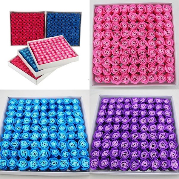 

81pcs simulation rose floral bath soap scented artificial flower wedding valentine day gift wedding decorations party decoration 127 k2