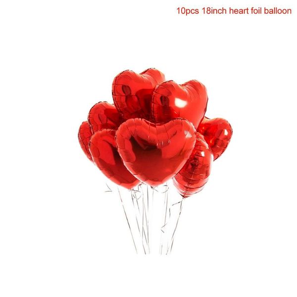 

10pcs multi rose gold heart foil balloons helium balloon birthday party decorations kids wedding valentine's day ballons wmtnrr