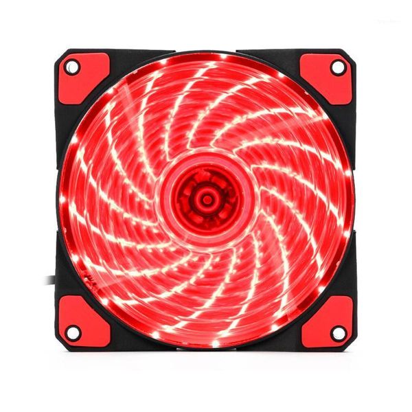 

12cm silent led cooler fan 5v-13.2v pc case fan strong wind with 15 led blue light(green/blue/red)1