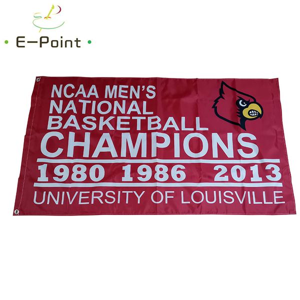 NCAA Louisville Cardinals-Flagge, 3 x 5 Fuß (90 x 150 cm), Polyester-Flagge, Banner-Dekoration, fliegende Hausgarten-Flagge, festliche Geschenke
