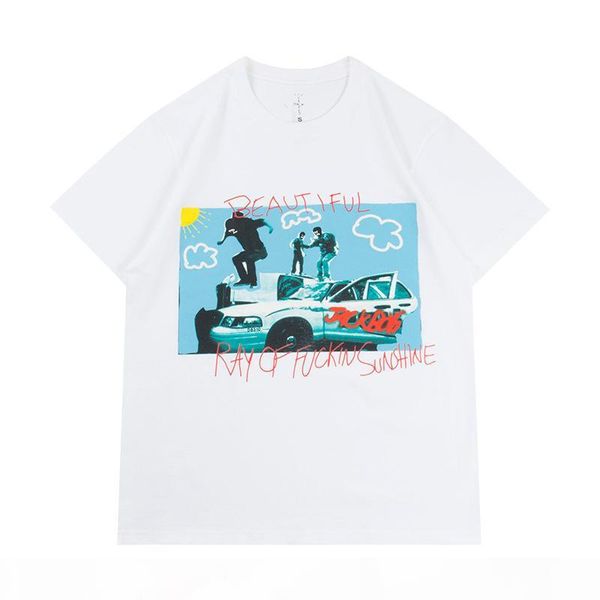 

2020ss ins hot travis скотт джекбыс кактус джек фото tee skateboard мужские футболки женщины улица повседневная футболка, White;black