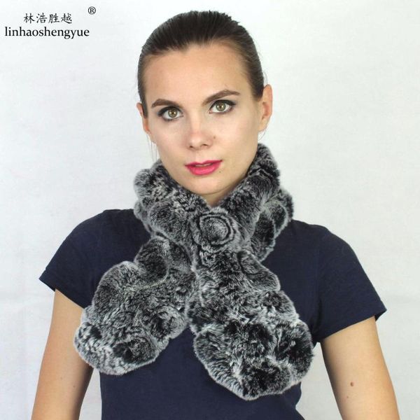 

scarves linshenghaoyue fashion real rex fur women scarf winter warm free, Blue;gray