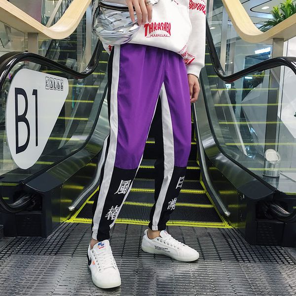 

2021 mens new fashion chinese character printing harem pants streetwear men casual joggers trousers sweatpants 6q5k, Black