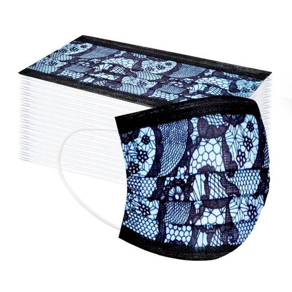 

дышащий лица 50pc взрослых мода кружева одноразовая защита три слоя маски защиты мужской ткани лица рот маска новый wmtdfa
