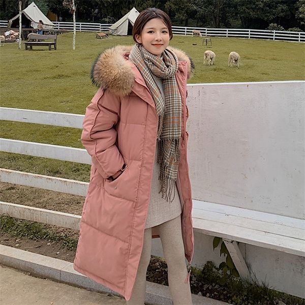 

warm loose big size jacket women parkas jacket female in the new long winter bread ins thickening coat 2009 201217, Black