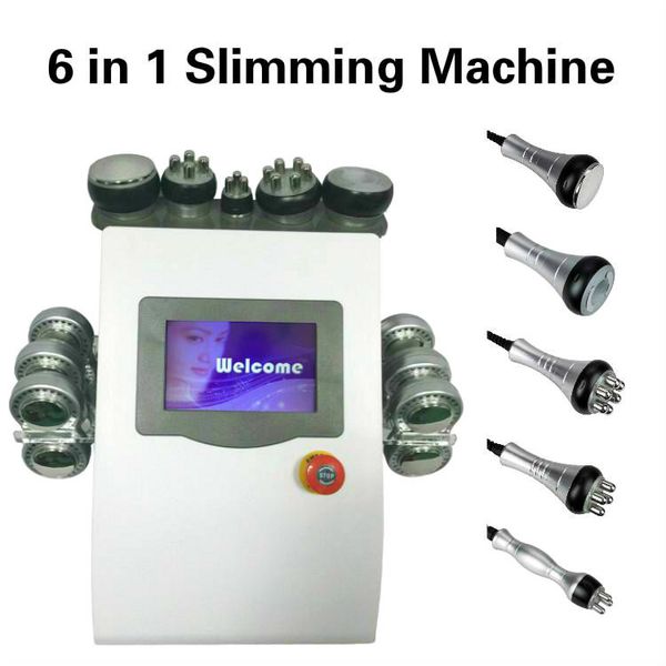 

new 6in1 promotion ultrasonic cavitation2.0 vacuum radio frequency lipo laser slimming machine for weight reduce, Black