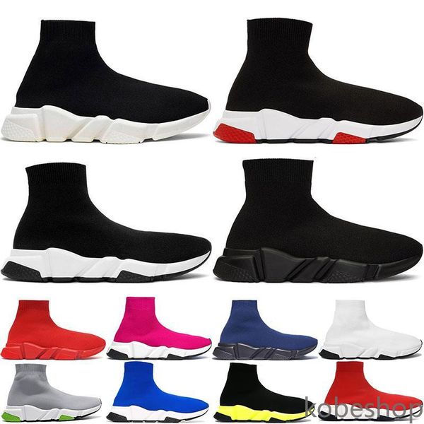 

2020 paris speed ​​trainer runner sock clear sole gypsophila трехместный черный зеленый платформа красные плоские мужчины женщины растяжки в, Black