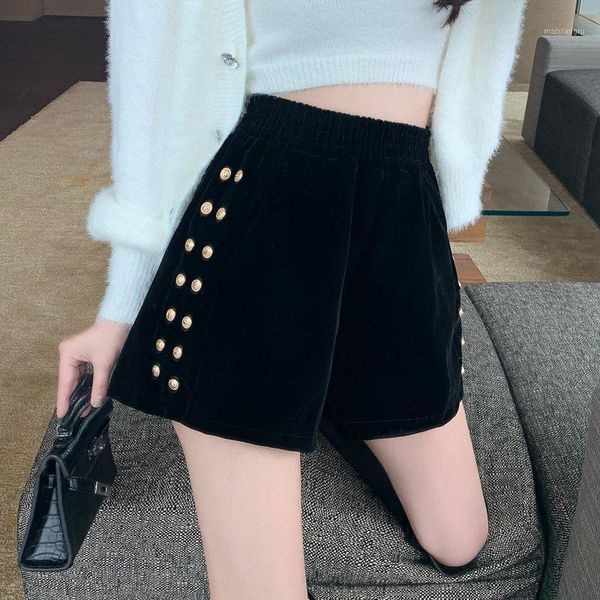 

pleuche elastic waist wide leg pants joker boots female qiu dong1, Black;white