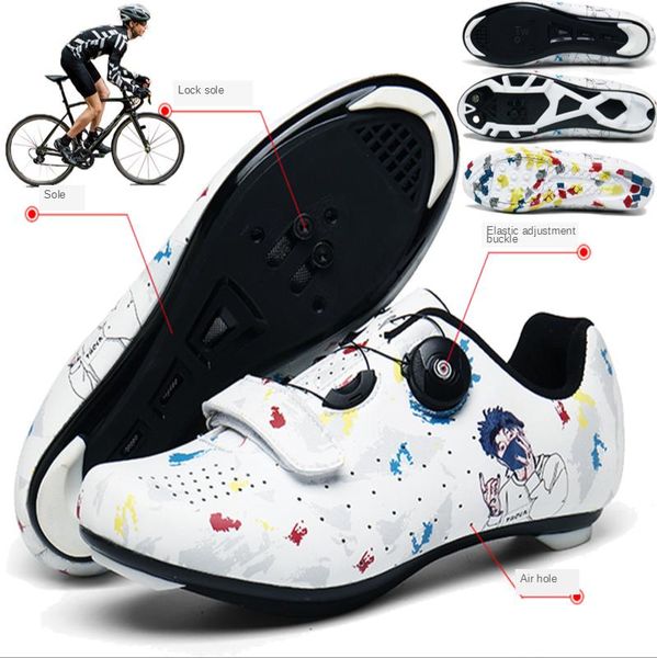

new self-locking road bike shoes men non-slip racing shoes professional breathable mtb bike triathlon sapatilha ciclismo, Black