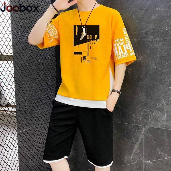 

men sweat suit summer tracksuit man hip hop casual fashion print o-neck sets sports jogger set male street clothes 2020 new, Gray