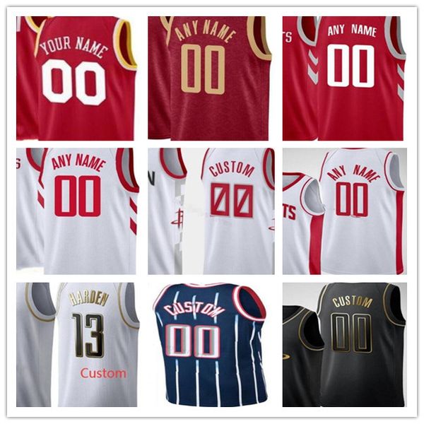 

custom 19 tyson chandler 16 ben mclemore 18 thabo sefolosha 5 bruno caboclo 55 isaiah hartenstein 3 chris clemons 13 harden printed jerseys, Black;red