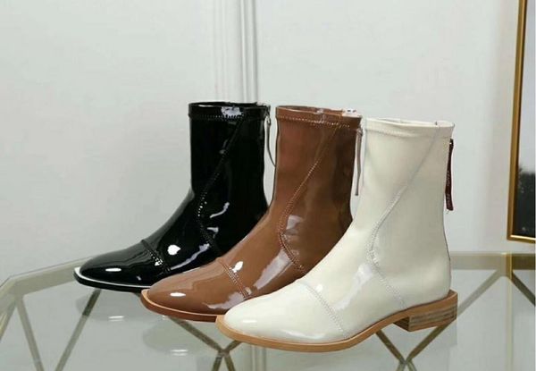 

luxury designer classic fashion selection waterproof elastic leather material italian leather outsole boots the first layer of cow, Black
