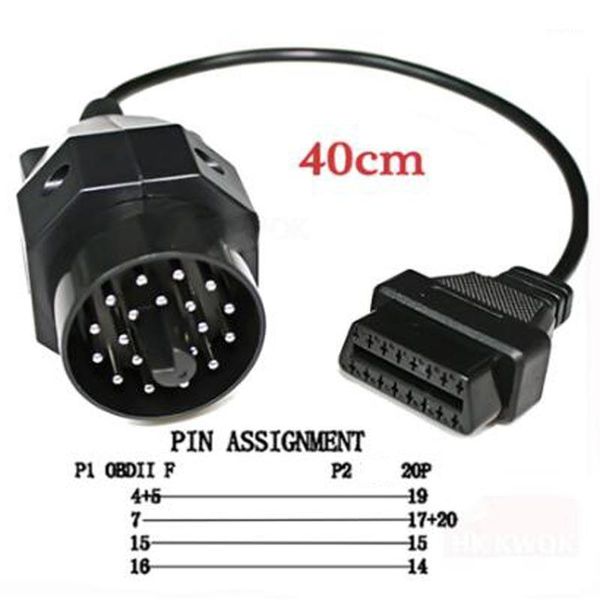 

for 20 pin male to 16pin female obd2 cable car auto diagnostic connector 20pin adapter tool cable1