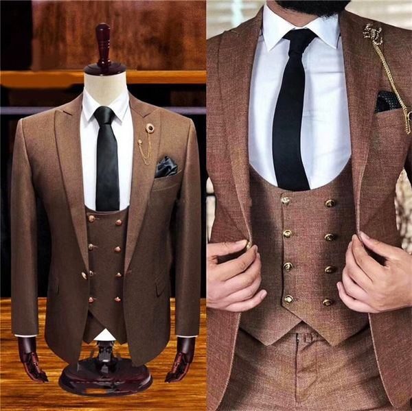 

custom-made one button groomsmen peak lapel groom tuxedos men suits wedding/prom/dinner man blazer(jacket+pants+tie+vest) w636, Black;gray