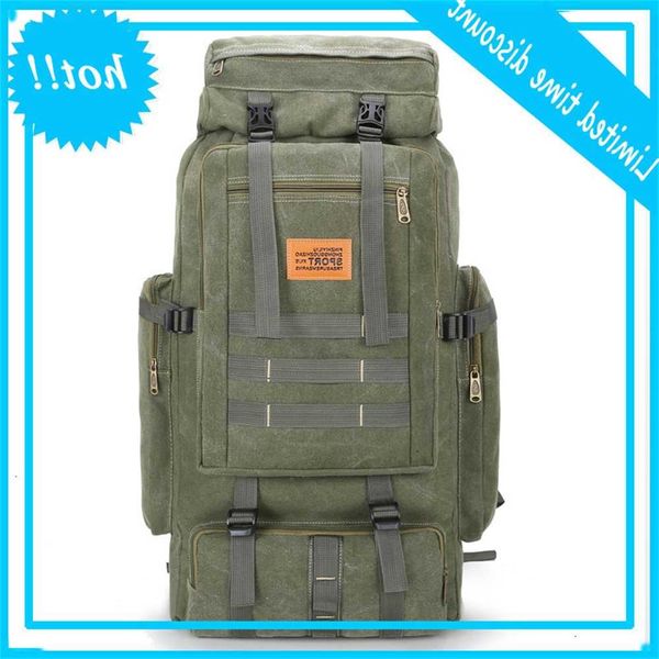 

large capacity men backpack canvas shoulder strap multifunctional travel baggage