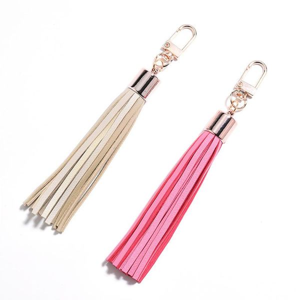 

2 шт. искусственная кожаный сплав кольца кисточек женщины diy сумка телефон брелок ремесел аксессуары бахрома домашнего декора поставляет по