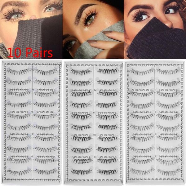 

10 пар / набор 3d faux норки ложные ресницы супер натуральные ручной работы поддельные ресницы для глаз уид длинные ресницы расширение