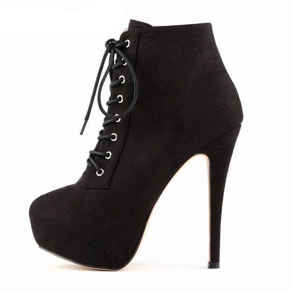 

boots 2021s in excess of the stiletto heel shoes waterproof suede fabric nightclub wind machine high europe and unit, Black
