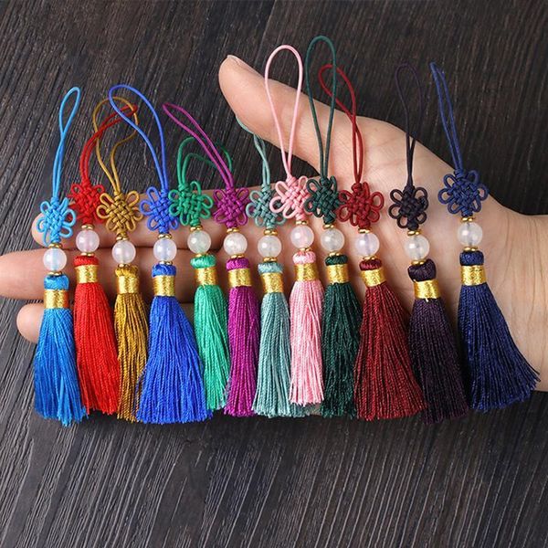 

3 10pcs chinese knots beads tassel fringe pendant diy craft material party tassel trim curtains decor accessories tassels ribbon h qylncj