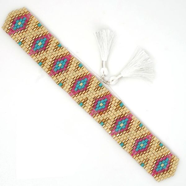 

handmade woven multicolor bracelets miyuki beads fashion women bracelet women girls heart love pulseras couples bracelet gift1, Golden;silver