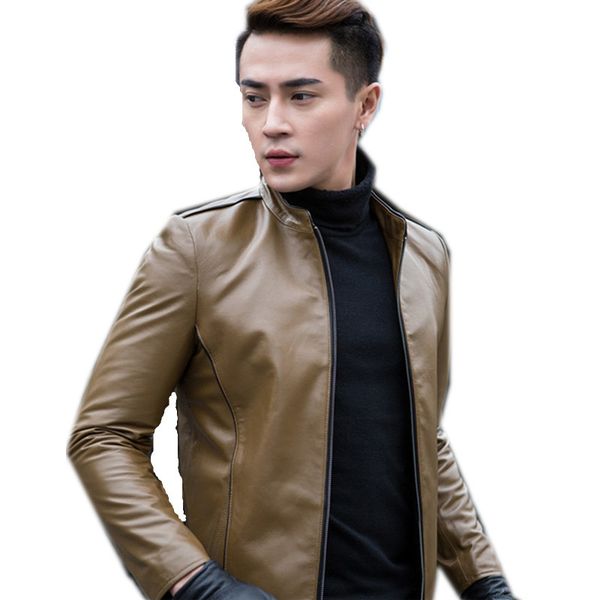 

2021 new motorcycle men's leather jacket wxf059 pr31, Black