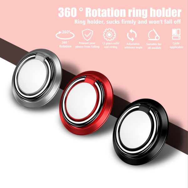 

finger ring holder for phone car holder magnetic metal plate omnidirectional rotation mobile stand smartphone bracket