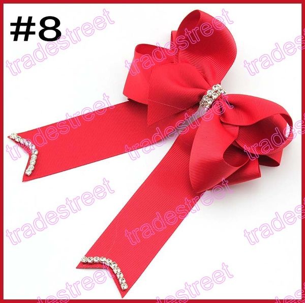 

hair 500pcs 5''-6'' rhinestone cheerleading sparkle cute cheer bows