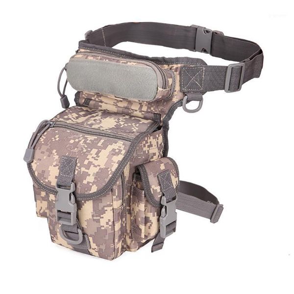 

men's camouflage drop leg bag panel utility waist belt pouch pack1