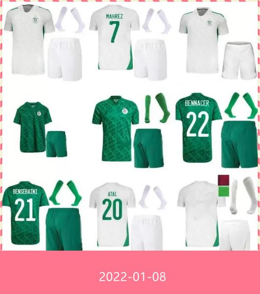 

2021 algeria special soccer jerseys home away 2022 mahrez argelia 21 22 algerie atal feghouli slimani men kids kit goalkeeper football shirt, Black;yellow