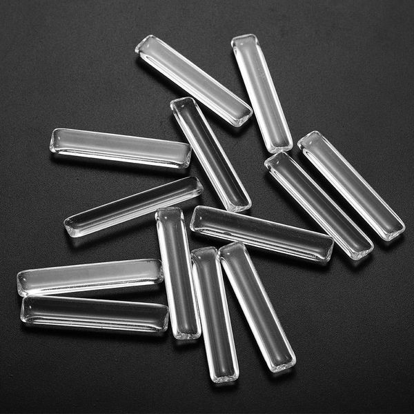 

5шт / серия rectangle плоской задней прозрачное стекло выводы fit 10 * 50 мм кабошон cameo установка для diy подвеска изготовление ювелирных
