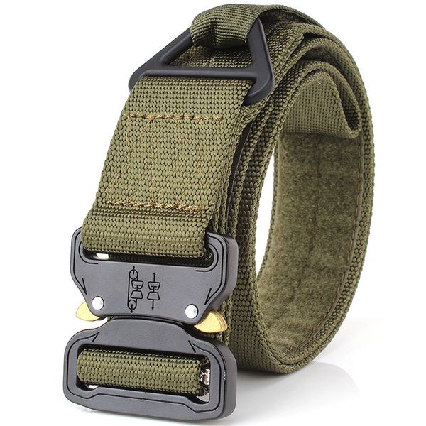 

outdoor adjustable nylon belt military tactical buckle emergency tools hiking camping equipment quick release edc belts, Black;brown