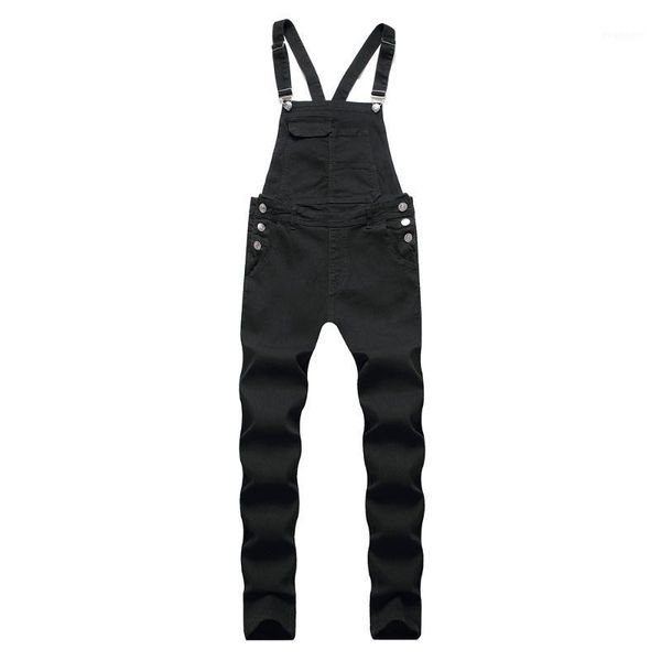 

men's classic big pocket slim denim bib overalls casual jumpsuits for youth jeans coveralls working clothing1, Blue