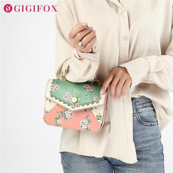 

shoulder bags brand quality 2021 leisure vacation elegant flowers printed pink yellow crossbody handbags casual flap woman