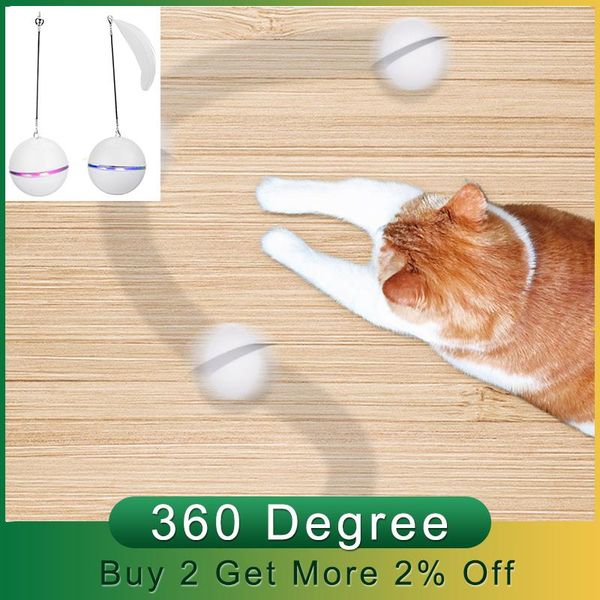 

cat toys 2021 usb smart interactive toy automatic rolling ball with flashing led pet jumping