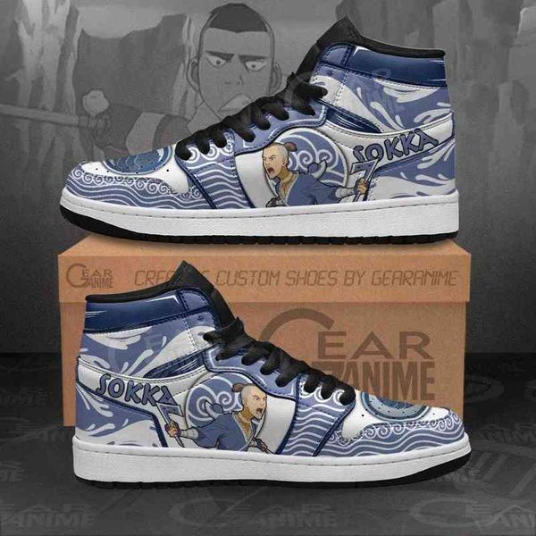 

sokka sneakers custom avatar the last airbender anime sho, Black