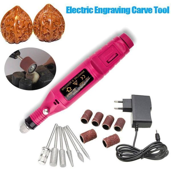 

15 pcs/set diy electric engraving engraver pen carve tool for jewelry metal glass eu plug for drop 6 colors1