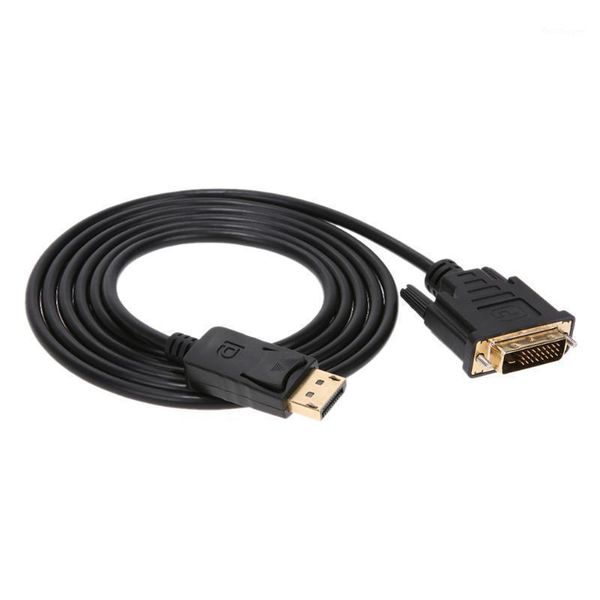 

video cables & connectors 1.8m displayport dp to dvi cable male connection adapter 1080p 3d for hdtv pc lapprojector1