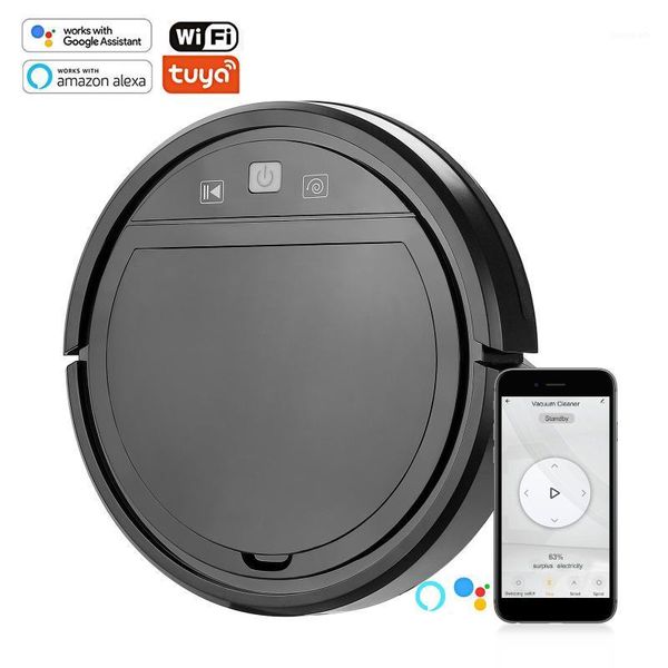

vacuum cleaners robot cleaner wifi 3-in-1 1500pa powerful suction 4 mode cleaning sweep work for alexa google assitant tuya app1