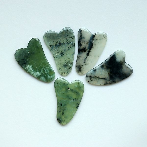 

natural jade scraping board facial massager traditional physical guasha pressure therapy scraper health care body massage tool