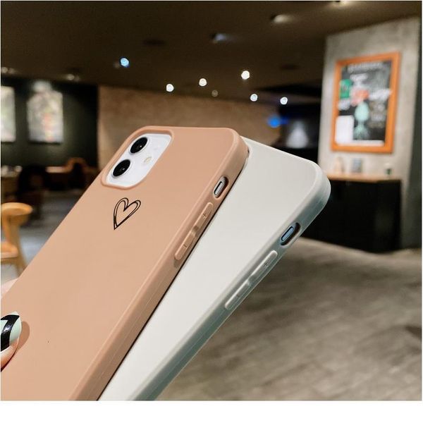 

lanyard golden love heart pattern phone case for iphone 12 mini 11pro max 7 8 plus x xr xs max sol qylkvo