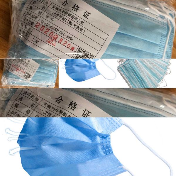 

protect ear-loop dust disposable mask 3 in layer health mouth masks cover 3-ply non-woven rwz4