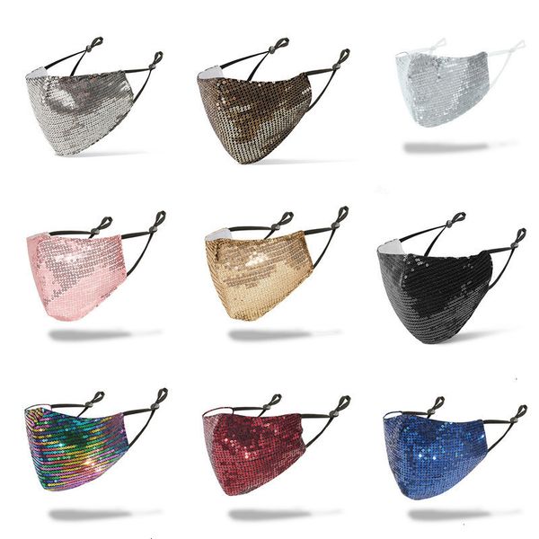 

woman dust men sequins glitter mouth face fashion reusable bling shiny cycling washable mask new dhl