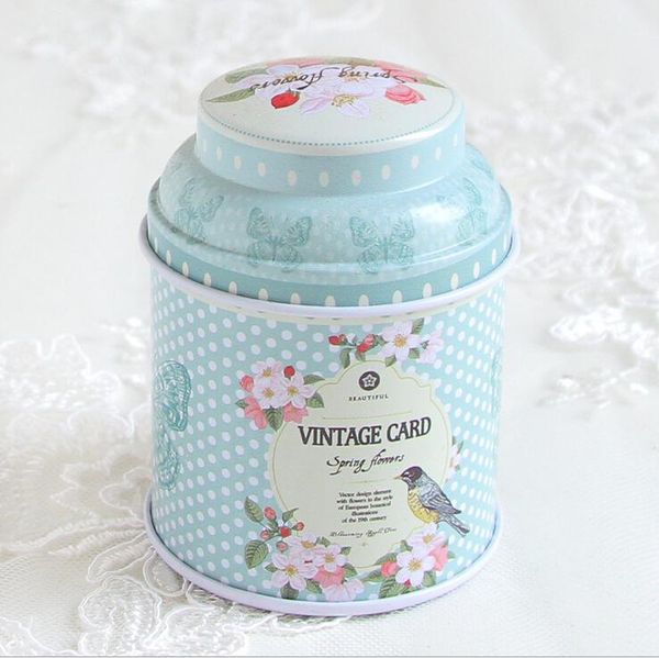 

12pcs/lot mini floral iron tin case sealed flowering storage box candy boxes