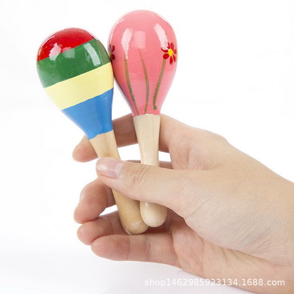 

fun baby toys kids wooden rattle maracas cabasa music instrument sand hammer orff instrument maracas infant toys baby birthday gift