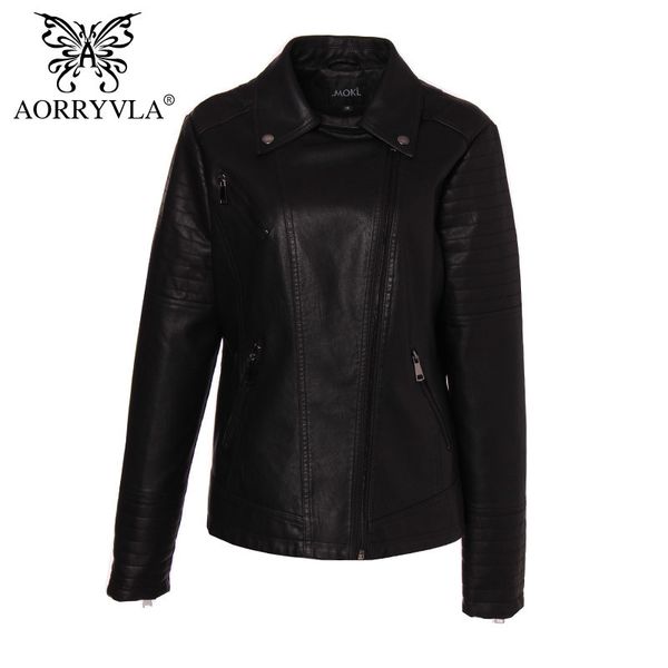 

brand faux leather jacket women plus size spring motorcycle black pu leather outerwear slim biker jacket leather coats 201028