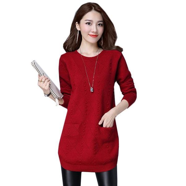 

new autumn winter women sweaters knit pullover solid color o neck long sleeved sweaters fashion loose knit pullover women, White;black