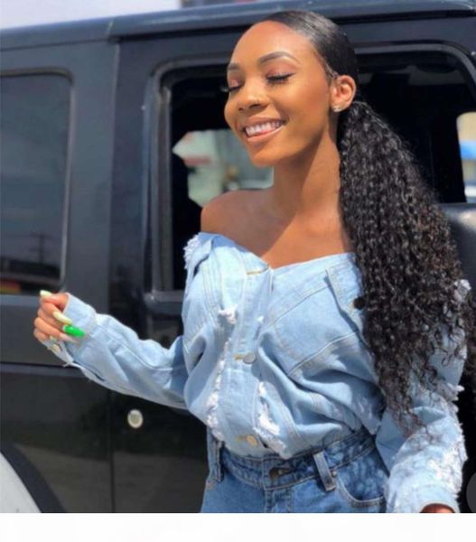 

kinky curly drawstring black hair ponytail for black women afro kinky clip in pony tail hairpiece 140g fast ship dhl