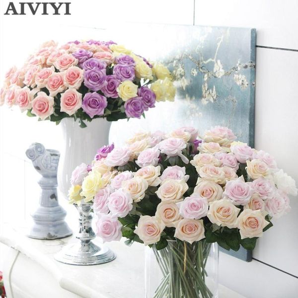 

artificial silk 11 bouquets of french roses artificial daisies wedding flowers decorate party birthday valentine's day gifts